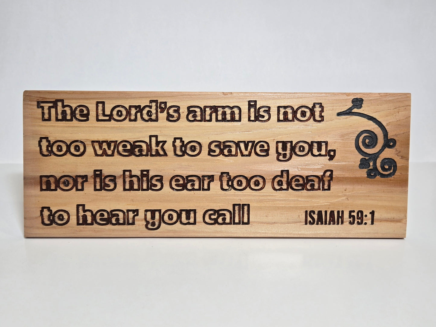 Isaiah 59:1 Wooden Sign