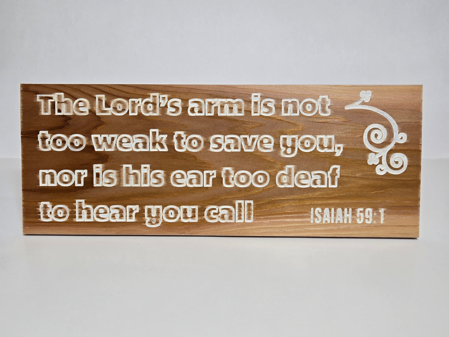 Isaiah 59:1 Wooden Sign