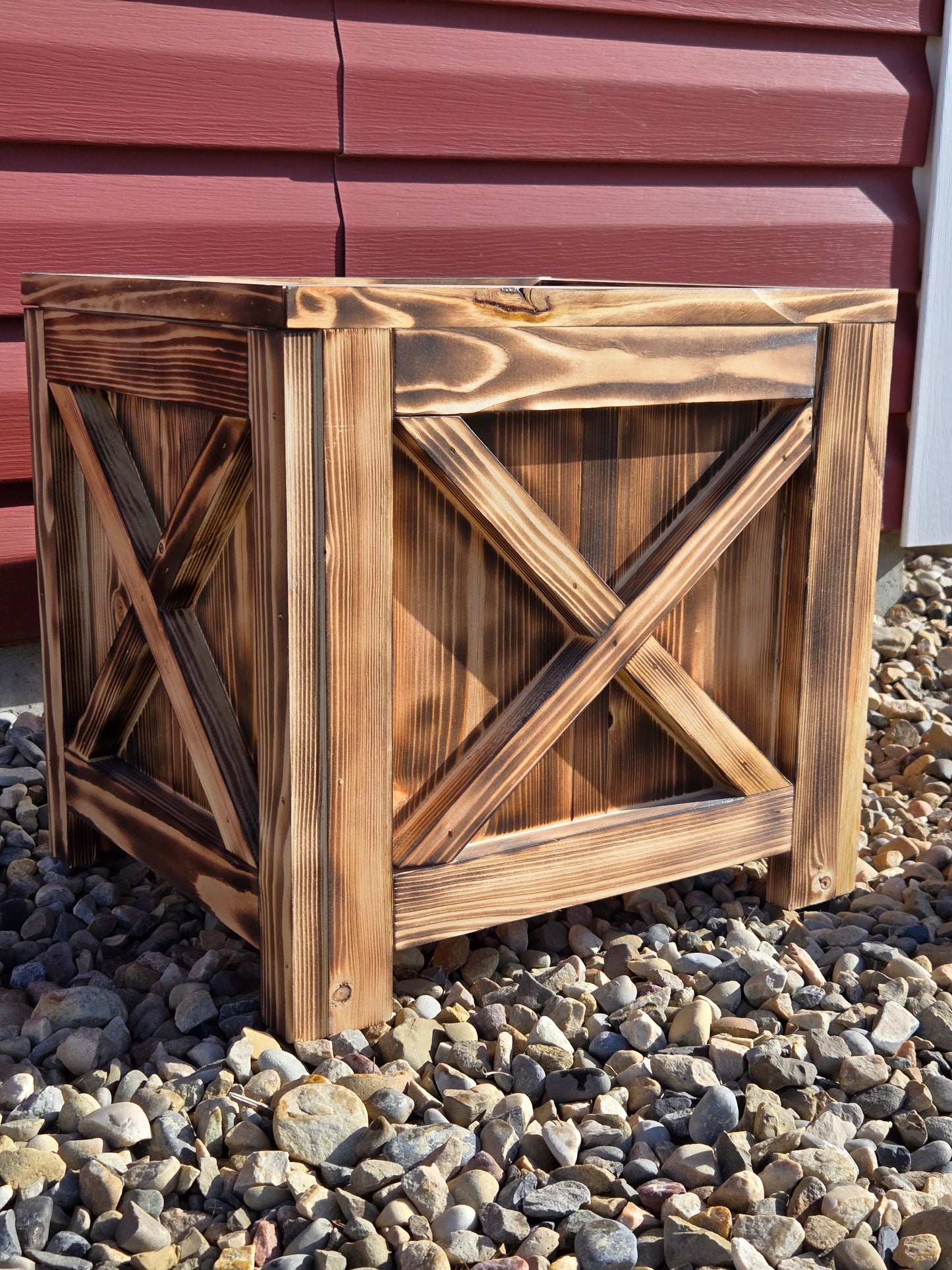 Burnt Wood Planter