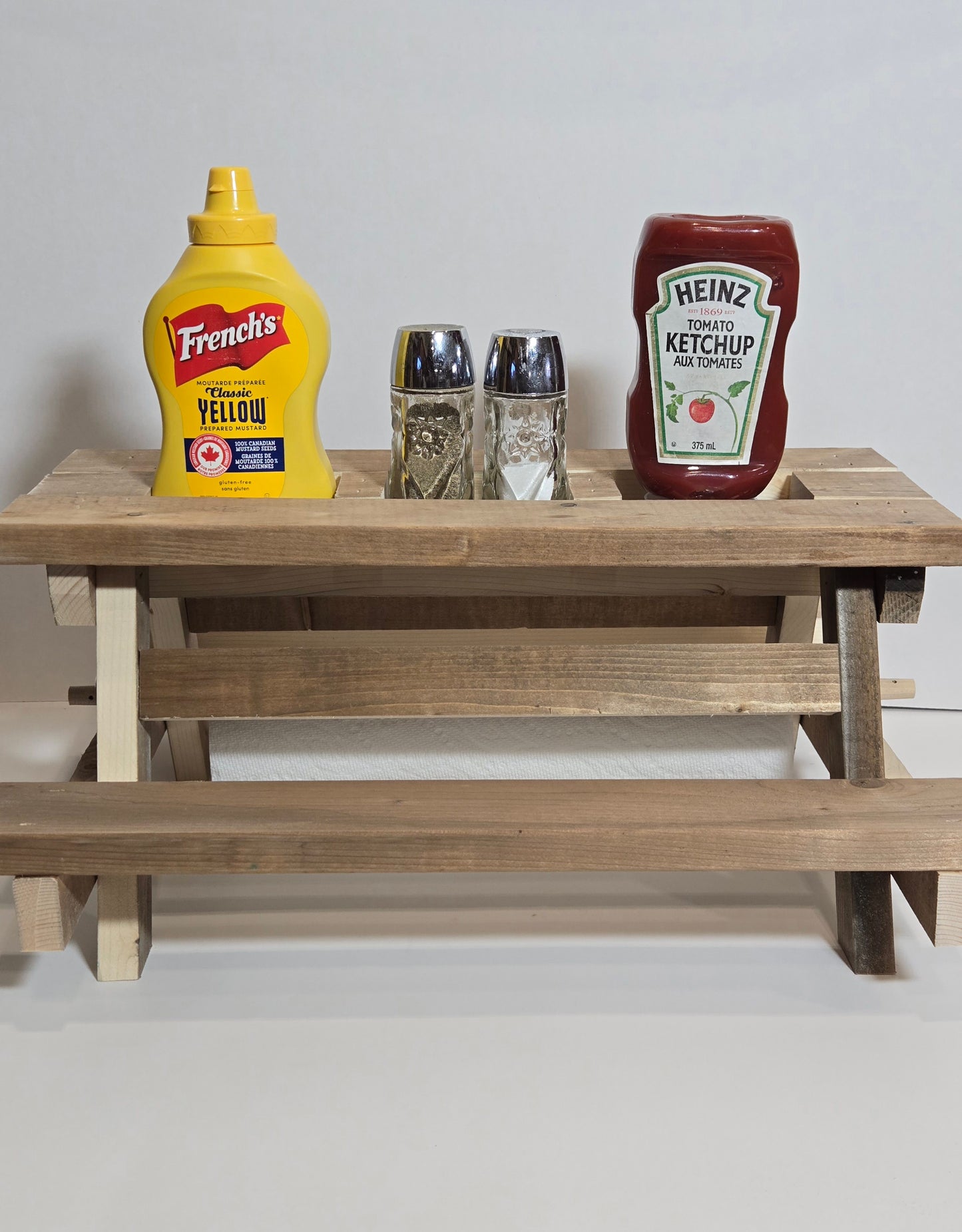 Condiment and Paper Towel Picnic Table Holder