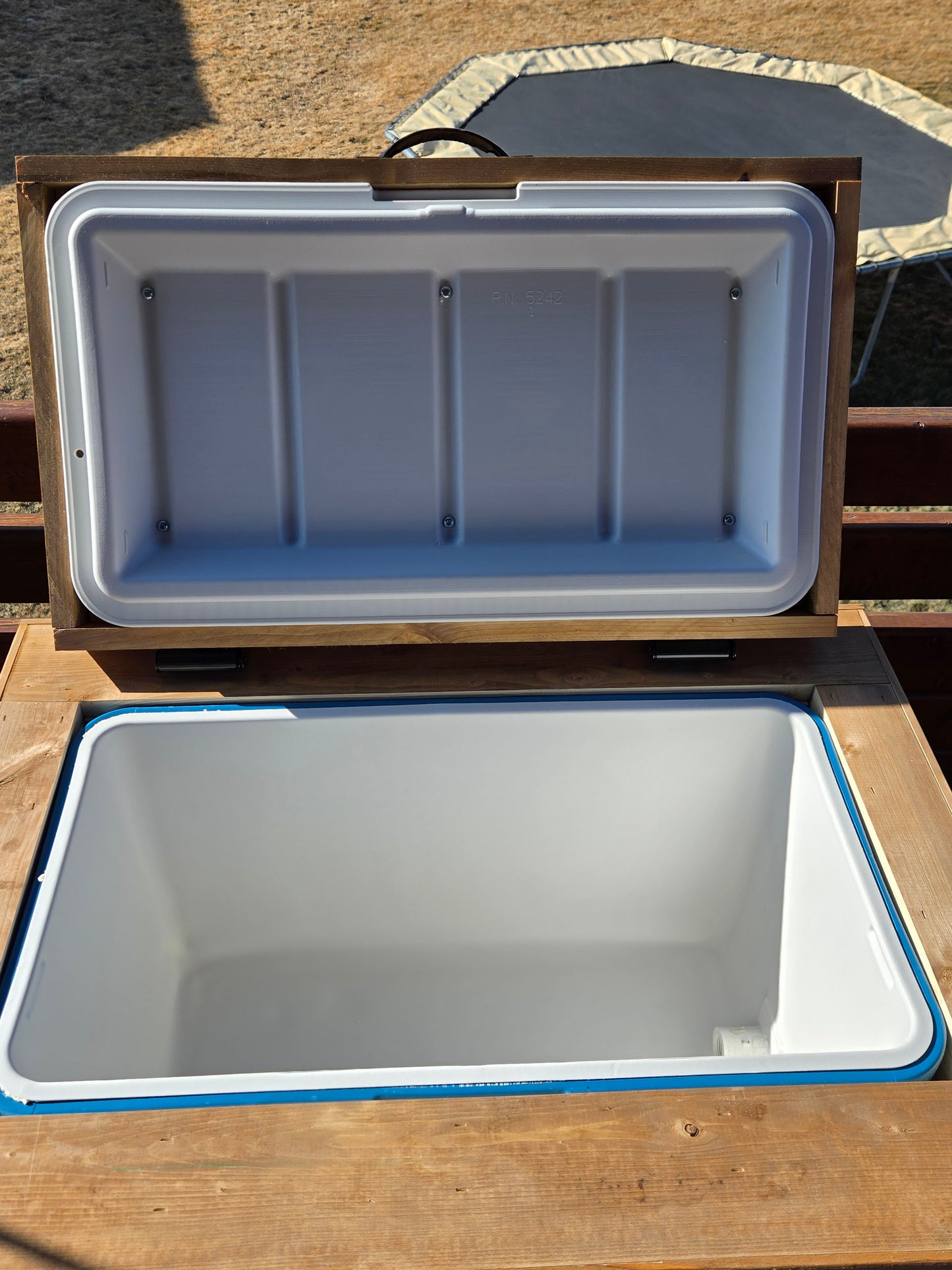 Outdoor wooden cooler