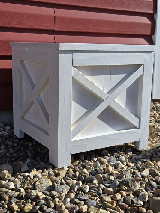 Stained White Planter