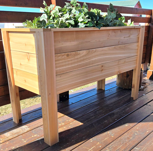 Raised Outdoor Cedar Planter